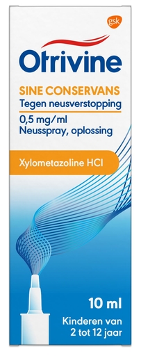 Otrivine Anti-Rhinitis 0,5/1000 Spray 10ml | Verstopte neus - Neussprays of -druppels