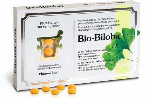 Bio-Biloba 60 mg 60 Tabletten | Geheugen - Concentratie