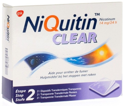 NiQuitin Clear 14mg 21 Patches | Stoppen met roken