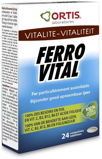 Ortis Ferro Vital 24 Tabletten | Vermoeidheid - Herstel