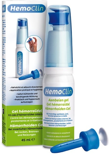 HemoClin Gel Hemorroidal 45ml + Applicateur | Hygiène anale - Hémorroïdes