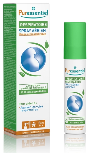 Puressentiel Ademhaling Spray 19 Etherische Oliën 20ml | Ademhaling