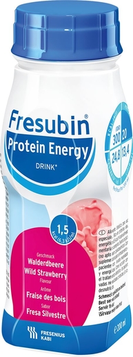 Fresubin Protein Energy Drink Fraise des bois 4x200ml | Nutrition orale