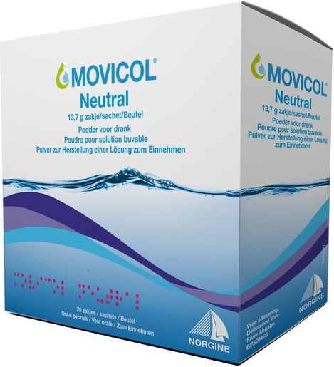 Movicol Neutral Poudre pour Solution Buvable 20 Sachets | Constipation