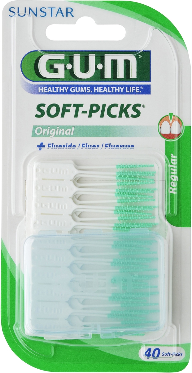 GUM Soft-Picks Original Fluor Regular | Tandfloss - borsteltjes