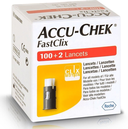 Accu-Chek FastClix 100+2 Lancets | Diabète - Glycémie
