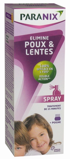 Paranix Spray Avec Peigne 100ml | Anti-poux - Traitement Poux