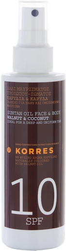 Korres KS Suntan Oil Face and Body IP10 150ml | Crèmes solaires