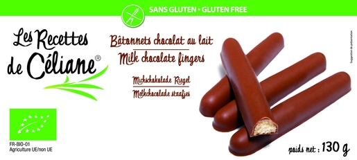 Celiane Chocoladestaafje Melk Bio 130g | Bioproducten
