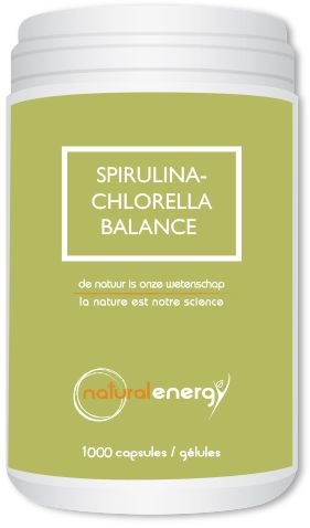 Spirulina Chlorella Balance Natural Energy 1000 Capsules | Conditie - Tonus