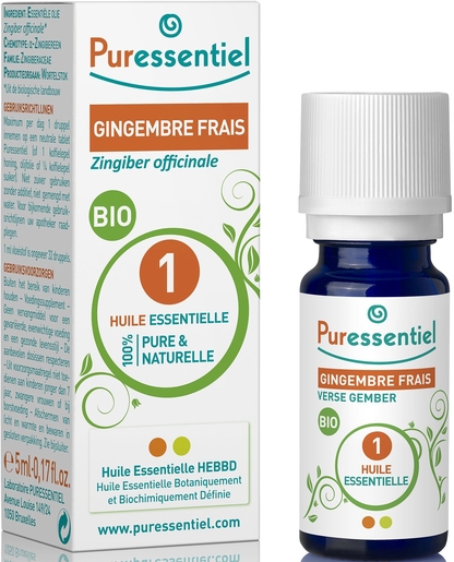 Puressentiel Expert Gingembre Bio Huile Essentielle 5ml | Produits Bio