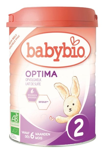 Babybio Optima 2 Opvolgmelk Bio Bifidus +6M 900g | Melk 2de leeftijd