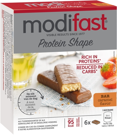 Modifast Protein Shape 6 Repen Chocolade-Karamel | Eiwitdiëten