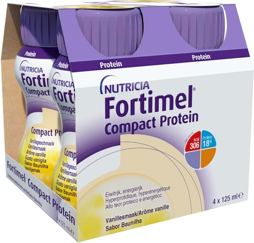 Fortimel Compact Protein Vanille 4x125ml | Orale voeding