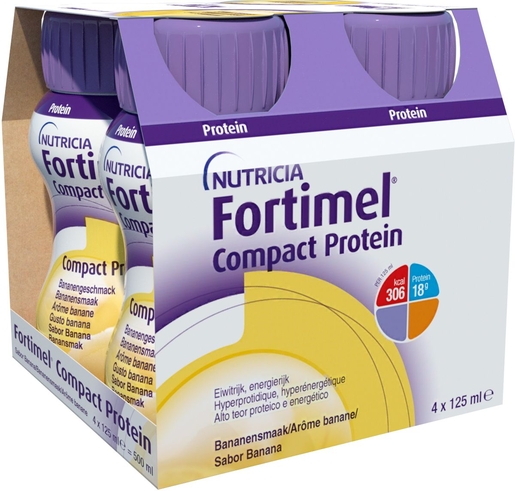 Fortimel Compact Protein Banaan 4x125ml | Orale voeding