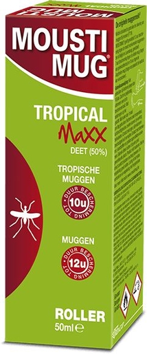Moustimug Tropical MaXX 50% Deet Roller 50ml | Antimuggen - Insecten - Insectenwerend middel