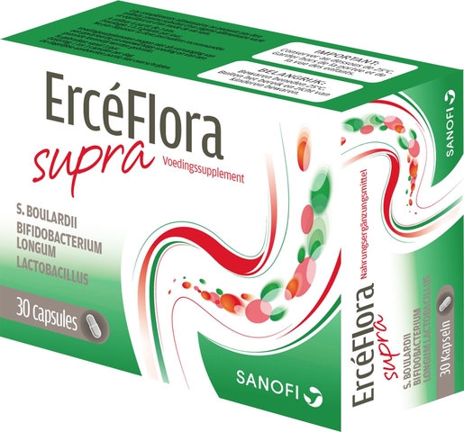 Erceflora Supra 30 Capsules | Probiotica - Prebiotica