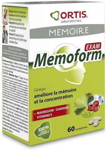 Ortis Memoform Exam 60 Comprimés | Examens - Etudes