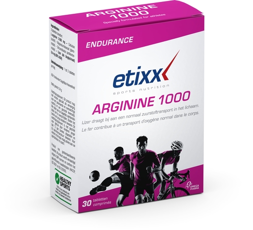 Etixx Arginine 1000 30 tabletten | Doorzettingsvermogen