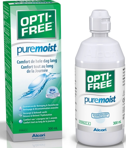 Opti-Free Pure Moist Solution Multi-Fonctions 300ml (+ Etui) | Produits pour lentilles