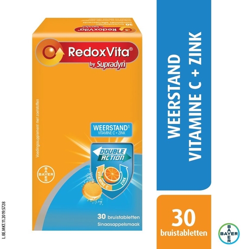 RedoxVita Dubbelle Actie 30 Bruistabletten (Sinaasappel) | Natuurlijk afweersysteem - Immuniteit