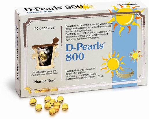 D-Pearls 800 40 Capsules | Vitaminen D