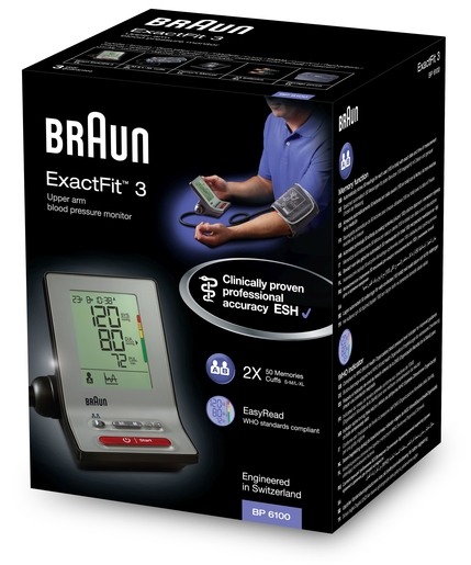Braun Tensiomètre Bras ExactFit 3 (ref BP 6100) | Tensiomètres