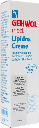 Gehwol Med Lipidro Crème 125ml | Callosité - Cor - Durillon - Oeil de perdrix