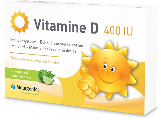 Vitamine D 400IU 84 Comprimés à Mâcher | Vitamines D
