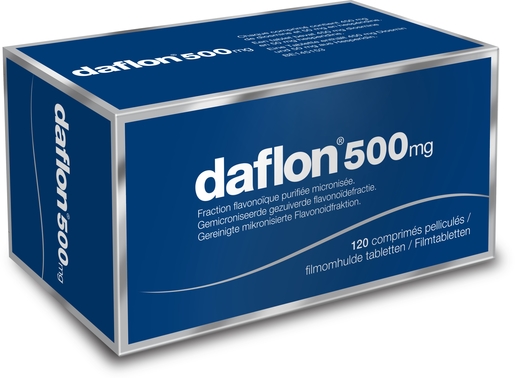 Daflon 500mg 120 Comprimés | Hémorroïdes