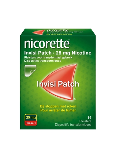 Nicorette Invisi Patch 25mg De Nicotine 14 Patches | Arrêter de fumer
