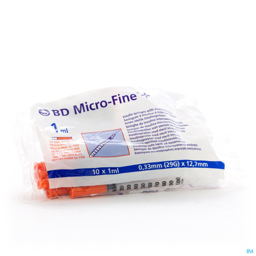BD Micro-Fine+ Insulinespuiten 1ml (29Gx12,7mm) 10 Stuks | Diabetes - Glycemie