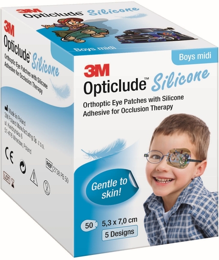Opticlude 3M Silicone 50 Eye Patch Boy Midi | Pansements - Sparadraps - Bandes