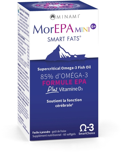 MorEPA Mini Smart Fats 60 Softgels | Mémoire - Concentration