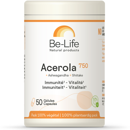 Be-Life Acerola 750 50 Gélules | Défenses naturelles - Immunité