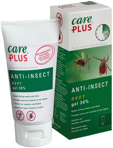 Care Plus Deet Gel 30% 80ml | Anti-moustiques - Insectes - Répulsifs
