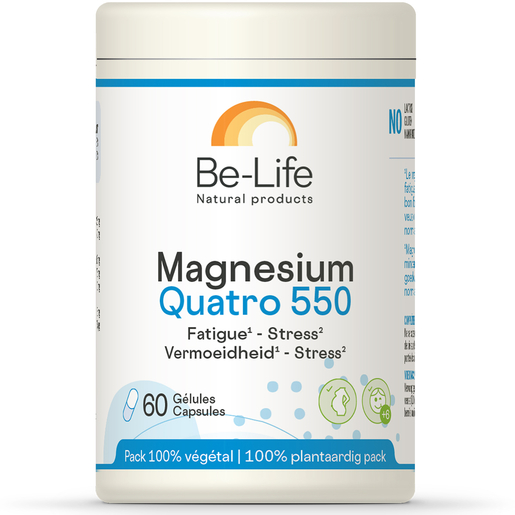 Be-Life Magnesium Quatro 550 60 Gélules | Magnésium