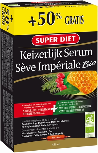 SuperDiet Seve Imperiale Bio 30 Ampoules x 15ml (20 + 10 gratis) | Respiration
