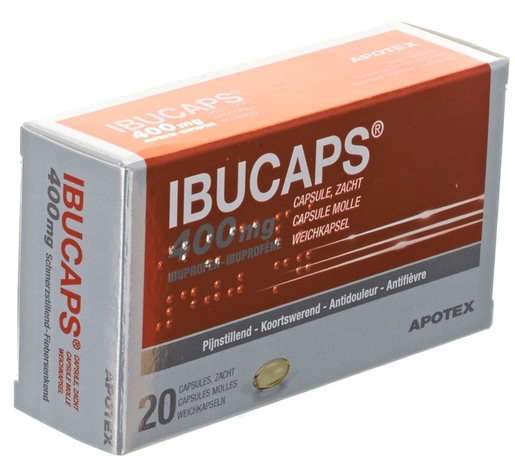 Ibucaps 400mg Apotex 20 Capsules Molles | Maux de tête - Douleurs diverses