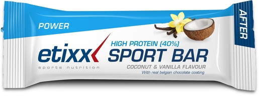 Etixx High Protein Sportreep Kokos-Vanille 1x50g | Spiermassa