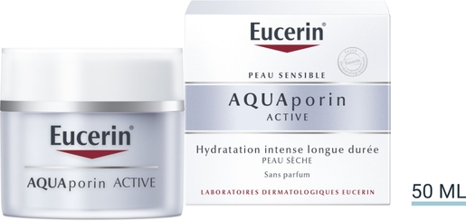 Eucerin AQUAporin ACTIVE Crème Hydratation Intense longue durée Peau Sèche 50ml | Hydratation - Nutrition