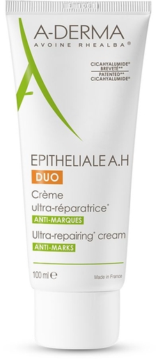 A-Derma Epitheliale AH DUO Crème Ultra-Réparatrice 100ml | Rougeurs - Cicatrisations