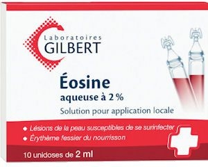 Gilbert Eosine Aqueuse Solution 2% Sterile Unidoses 10x2ml | Désinfectants