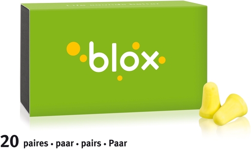 Blox Mousse Conique Recharge 20 Paires Protections Auditives | Protection oreilles
