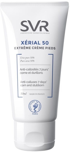 SVR Xerial 50 Extrème Crème Pieds 50ml | Callosité - Cor - Durillon - Oeil de perdrix