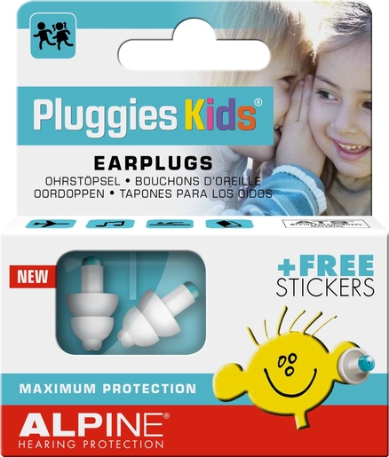 Alpine Pluggies Kids Bouchons d&#039;Oreilles 1 Paire | Protection oreilles