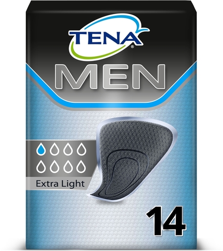 TENA Men Protective Shield Extra Light - 14 pièces | Protections Anatomiques