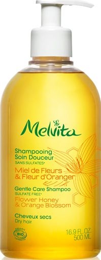 Melvita Shampooing Doux Miel et Fleur d&#039;Oranger Cheveux Secs 500ml | Shampooings