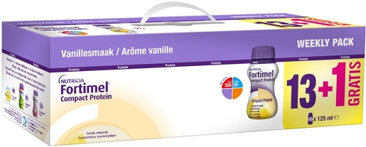 Fortimel Compact Protein Week Pack Vanille 14x125ml (13 + 1 gratis) | Nutrition orale
