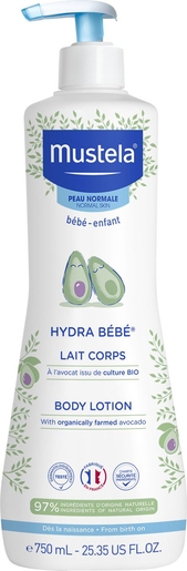 Mustela PN Hydra Bébé Lait Corps 750ml | Sécheresse cutanée - Hydratation